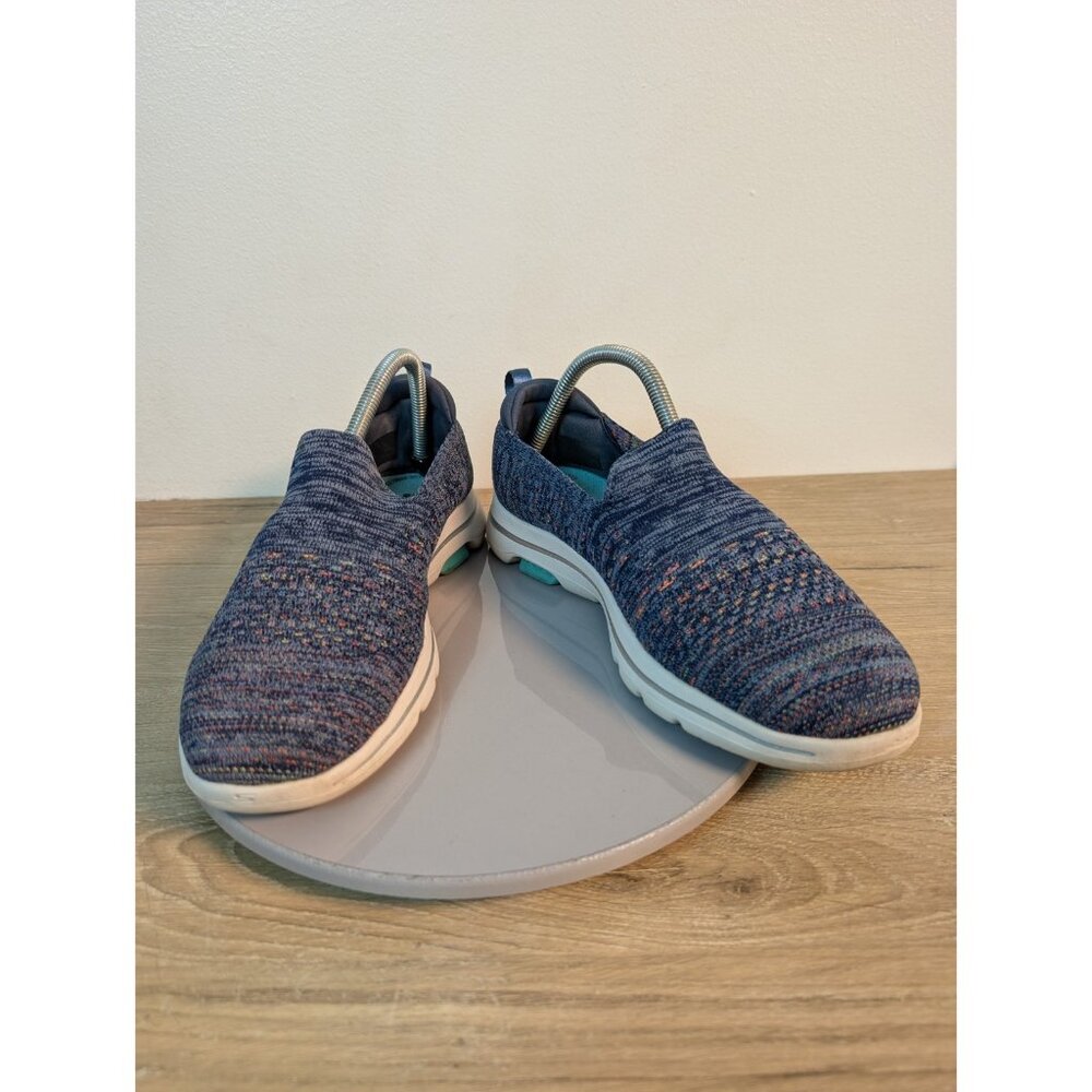 Skechers Ultra Go Walk 5 Goga Mat Slip On Sneakers Womens Sz 11 Mirage Blue Low
